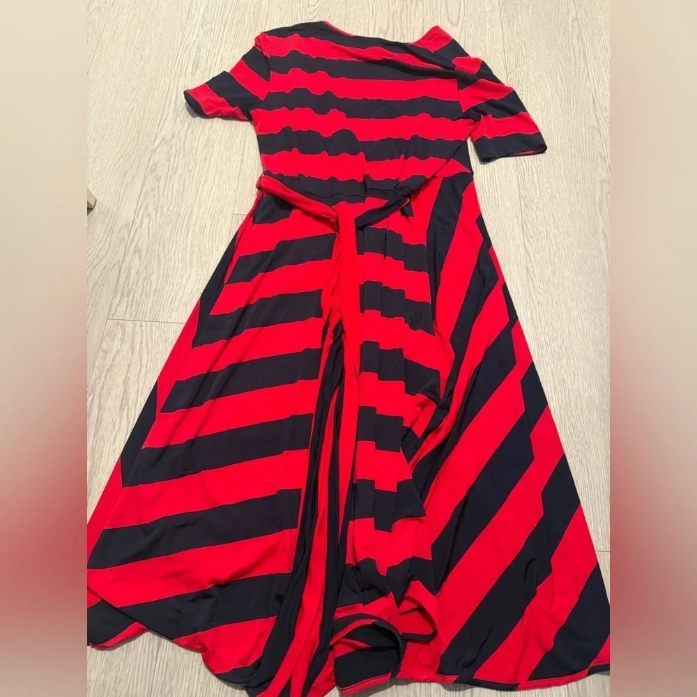 Tory Burch Striped Wrap Dress Size M